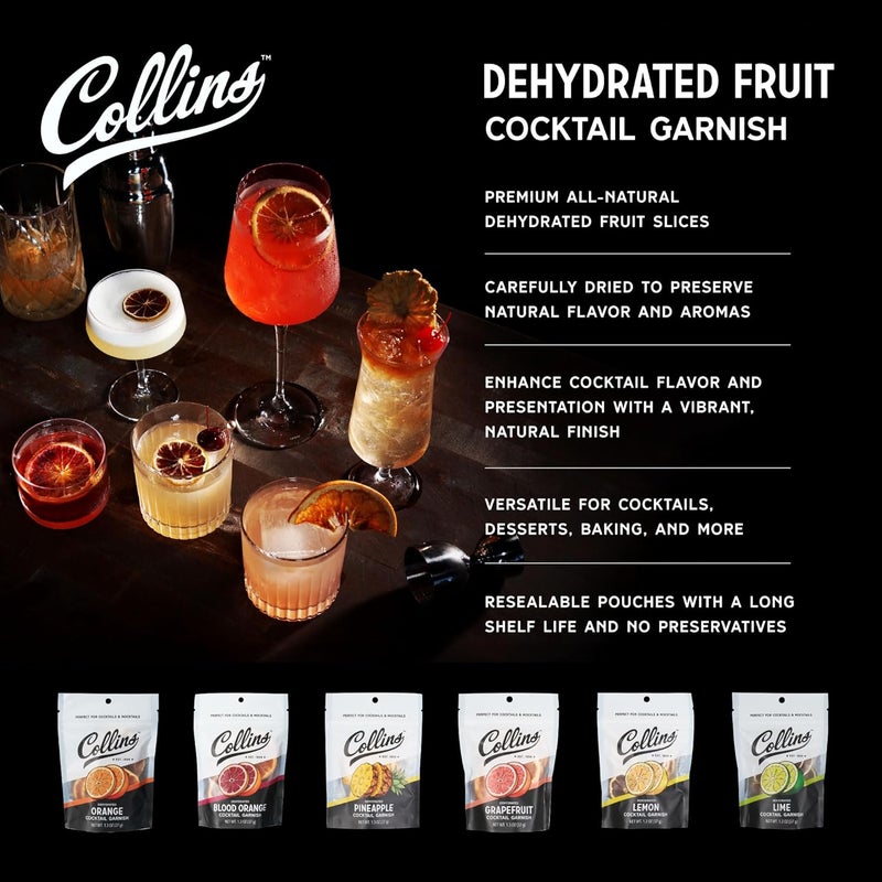 Collins Chicago Collins Dehydrated Lemon Cocktail Garnish Slices, 1.3 oz - Perfect for Cocktails & Mocktails - Image 5